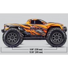 Traxxas Automodello Mini Maxx Monster Truck Brushless BL-2S Versione RTR Colore Arancione (art. TXX107154-1-ORNG)