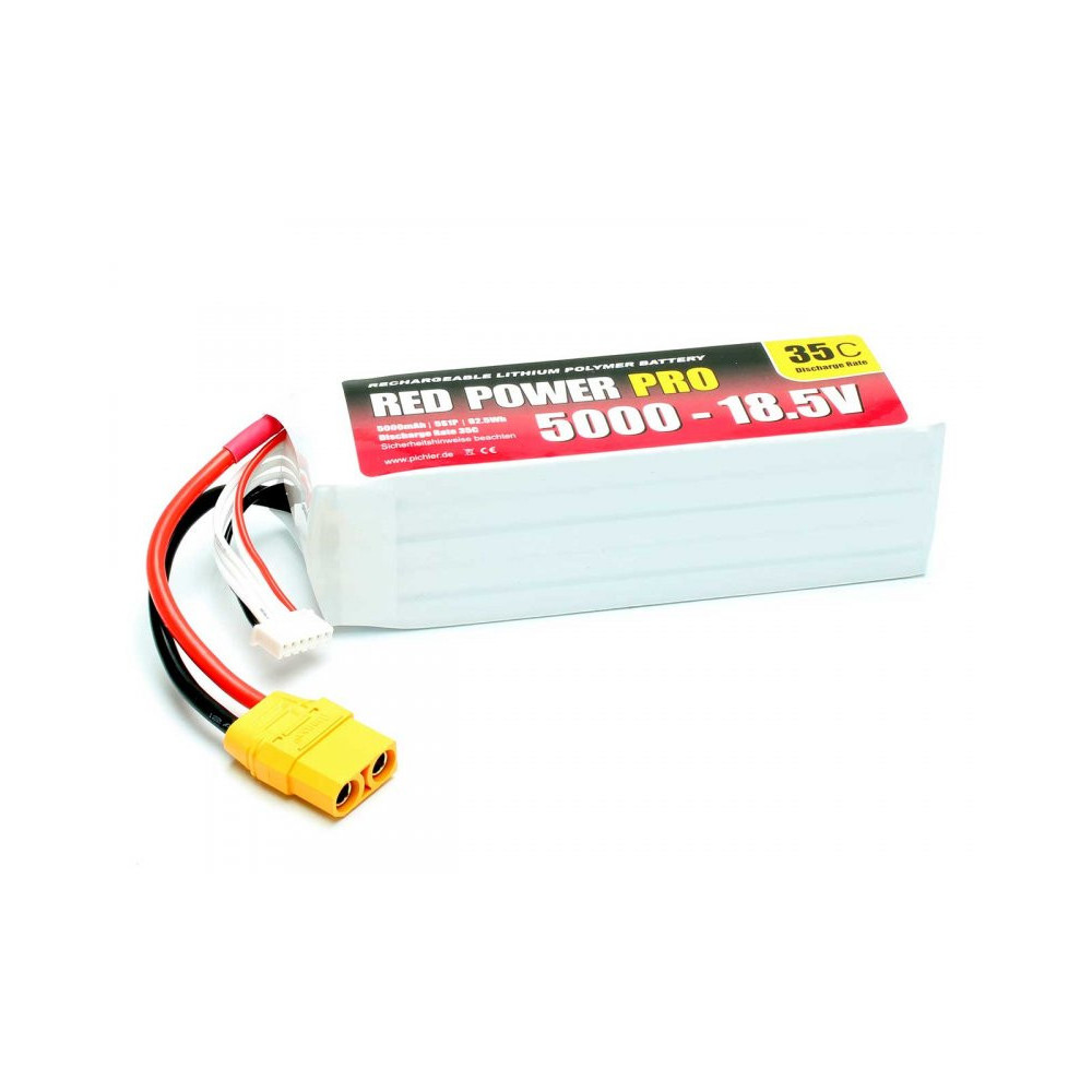 Batteria LiPo RED POWER PRO 5000 - 18,5V | Modellismo RC