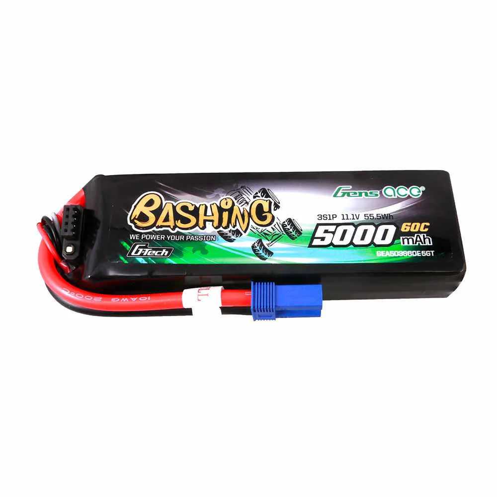 Batteria LiPo GensAce 3S 5000mAh 60C Bashing G-Tech (Soft Case)