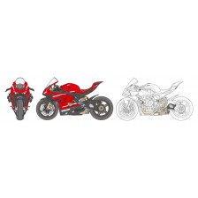 Tamiya Ducati Superleggera V4 1/12 con Kit Racing (TA14143)