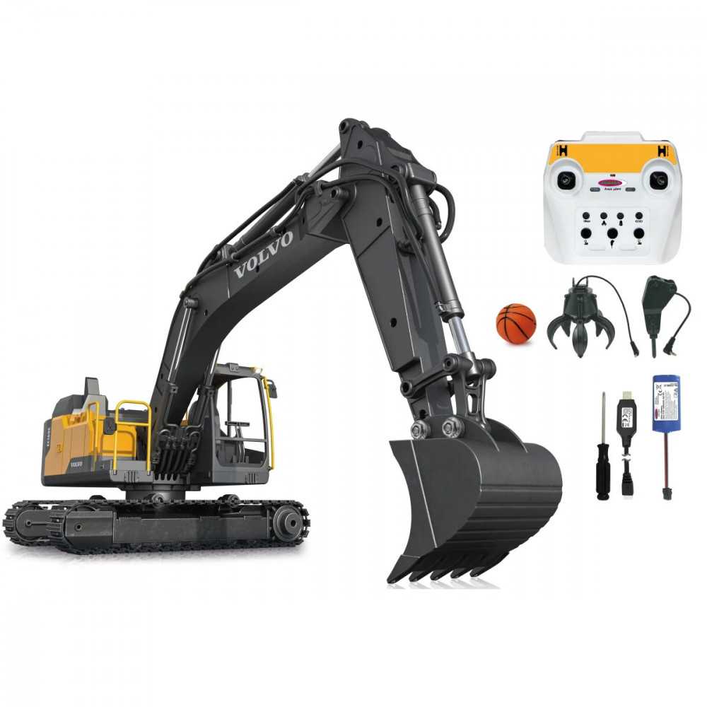 Escavatore Volvo EC160E Metal 1:16 con Pinza e Martello (406300) Escavatore Volvo EC160E Metal 1:16 con Pinza e Martello (406300)