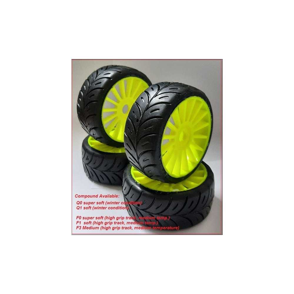 Gomme 1/8 GT RADIALI F00 Extra SOFT - Basse Temperature (SP-GT-F00)