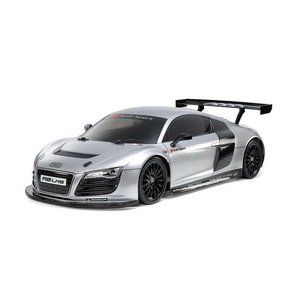 Tamiya Audi R8 LMS 2008 Silver TT-02 1/10 RC Kit - 47517 Tamiya Audi R8 LMS 2008 Silver TT-02 1/10 RC Kit - 47517