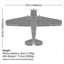 E-flite SNJ-5 AT-6 Texan 1.5m BNF Basic Brushless - EFL08750