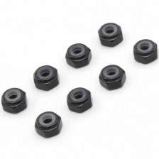 Dadi Ruota Kyosho Mini-Z M2 Nyloc Alluminio Nero - MZW128BK