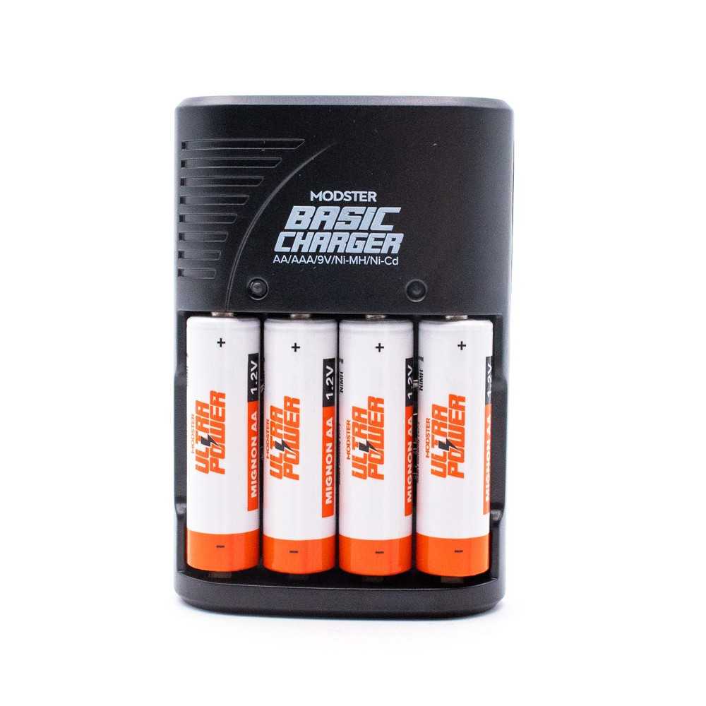 MODSTER Basic Charger + 4 Batterie AA 2200mAh NiMH - MD10225