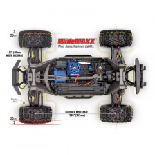 Traxxas Wide MAXX VXL 4S Monster Truck elettrico Nuova versione colore Rock 'n Roll (art. TXX89086-4-RNR)