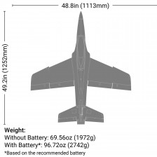 E-flite Habu XS 80mm EDF BNF Basic - EFL02450