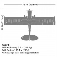 E-flite Micro Scrappy 800mm BNF Basic - EFL02150D