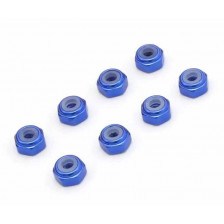 Dadi Ruota Kyosho Mini-Z M2 Nyloc Alluminio Blu - MZW128BL