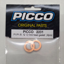 Picco 4 Guarnizioni Sottotesta P1 / P1-R .12 Spessore 0,1mm (Art. 2231)