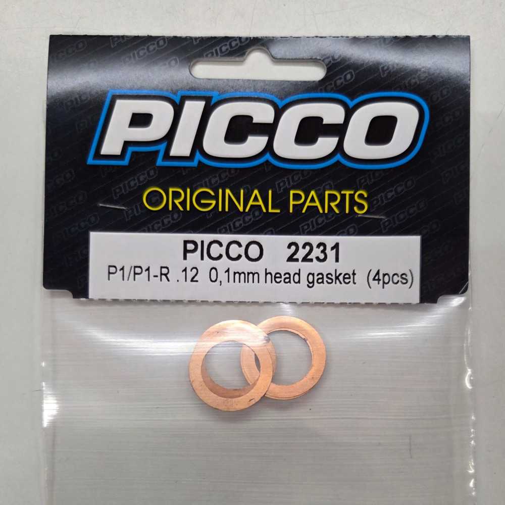 Picco 4 Guarnizioni Sottotesta P1 / P1-R .12 Spessore 0,1mm (Art. 2231)