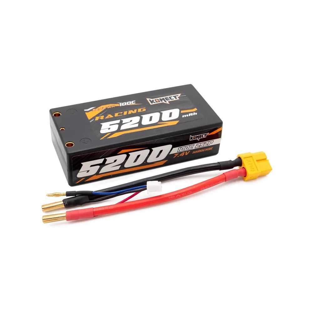 Batteria LiPo Konect 5200mAh 7.4V 100C Shorty XT60 | Racing Line Batteria LiPo Konect 5200mAh 7.4V 100C Shorty XT60 | Racing Line
