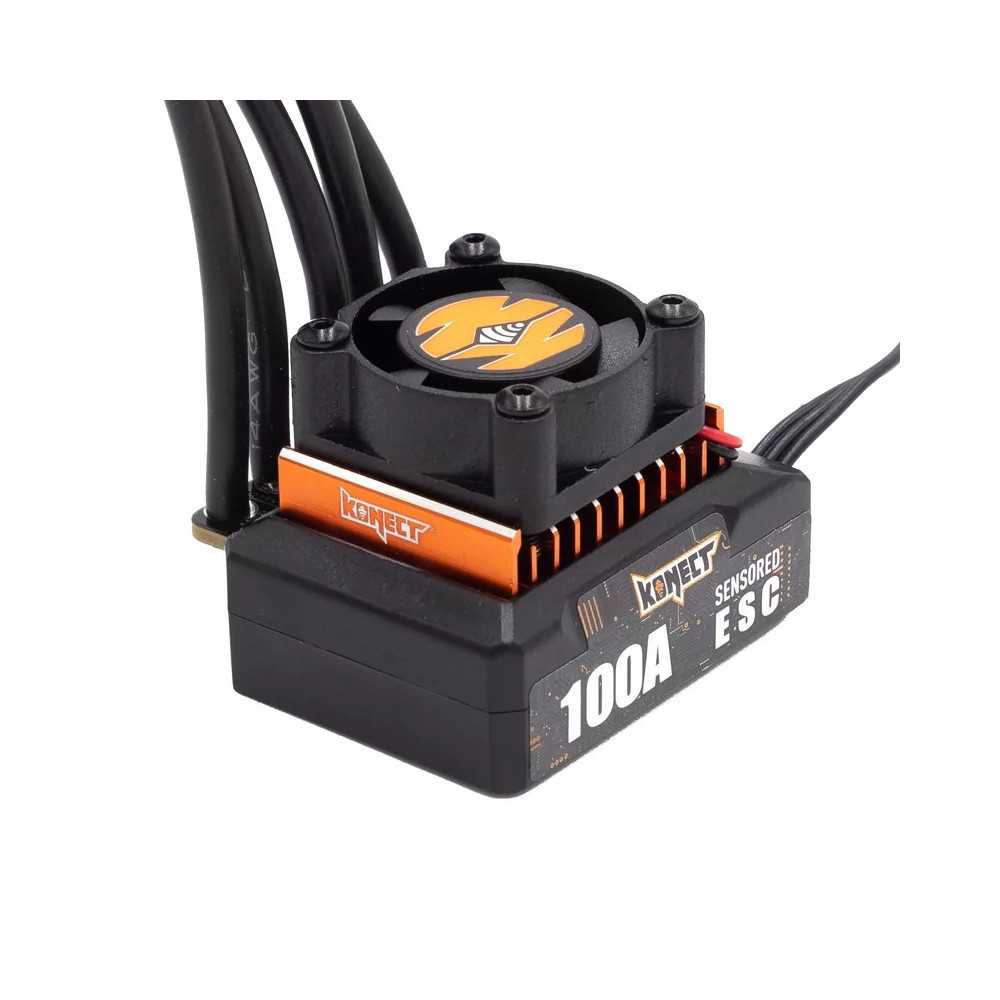 Konect Regolatore Brushless Elite 100A 1/10 + Scheda Programmazione