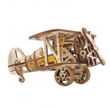 UGEARS Mini Biplano Puzzle 3D Meccanico in Legno | CasadelModellismo
