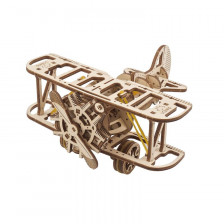 UGEARS Mini Biplano Puzzle 3D Meccanico in Legno | CasadelModellismo