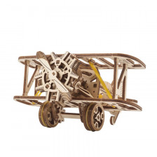 UGEARS Mini Biplano Puzzle 3D Meccanico in Legno | CasadelModellismo