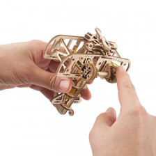 UGEARS Mini Biplano Puzzle 3D Meccanico in Legno | CasadelModellismo