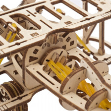 UGEARS Mini Biplano Puzzle 3D Meccanico in Legno | CasadelModellismo
