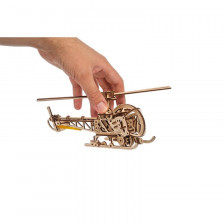 UGEARS Mini Elicottero Puzzle 3D Meccanico in Legno | CasadelModellismo