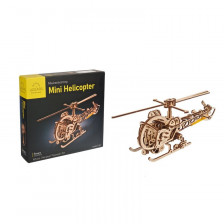 UGEARS Mini Elicottero Puzzle 3D Meccanico in Legno | CasadelModellismo