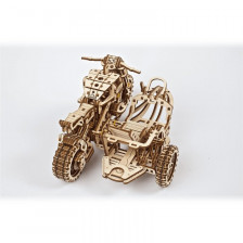 UGEARS Moto Scrambler UGR-10 con Sidecar | Puzzle 3D in Legno
