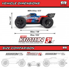 ARRMA Mini Kraton 3S BLX 4X4 1/16 RTR | Speed Truck 80 km/h