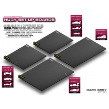 HUDY Flat Set-Up Board 1/8 On-Road Lightweight 108503 | Piani di Riscontro