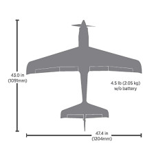 E-flite V1200 1.2m BNF Basic | Aereo RC 225+ km/h | EFL120050