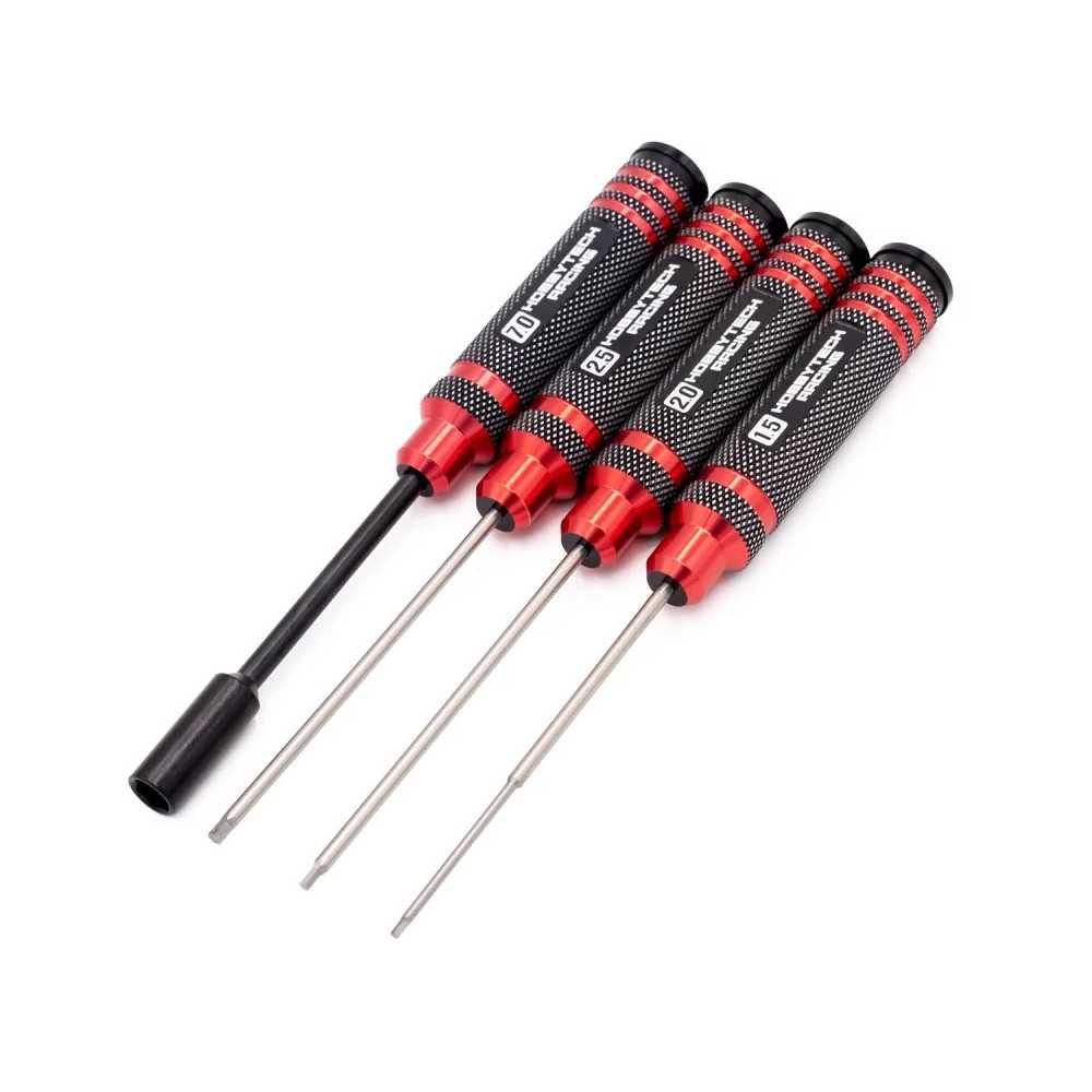 Kit 4 Cacciaviti Hobbytech HTR-412 | Allen 1.5-2.5mm + Bussola 7mm