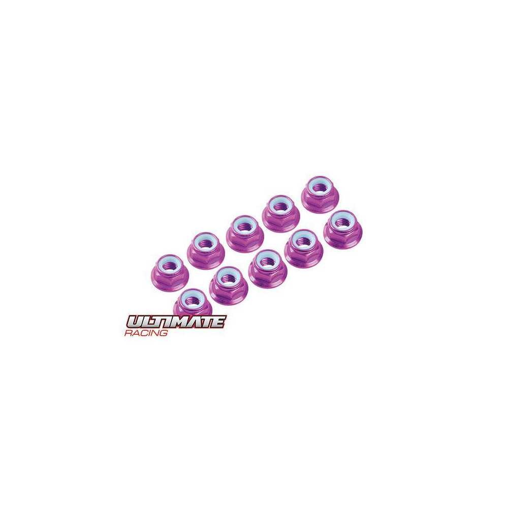 Dadi M3 Flangiati Alluminio Rosa (10 pz) | Ultimate Racing UR1503-PK Dadi M3 Flangiati Alluminio Rosa (10 pz) | Ultimate Racing UR1503-PK
