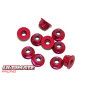 Dadi M3 Flangiati Alluminio Rossi (10 pz) | Ultimate Racing UR1503-R