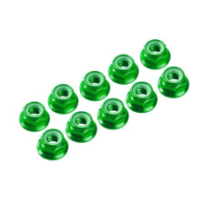 Dadi M3 Flangiati Alluminio Verdi (10 pz) | Ultimate Racing UR1503-GR