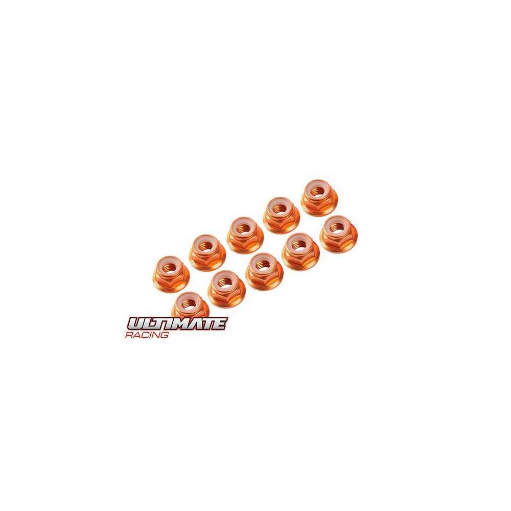 Dadi M3 Flangiati Alluminio Oro (10 pz) | Ultimate Racing UR1503-G