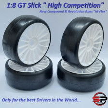 Gomme 1/8 GT Slick SP Racing Morbide SPSL075 Treno da 4 Pezzi