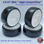 Gomme 1/8 GT Slick SP Racing Morbide SPSL075 Treno da 4 Pezzi