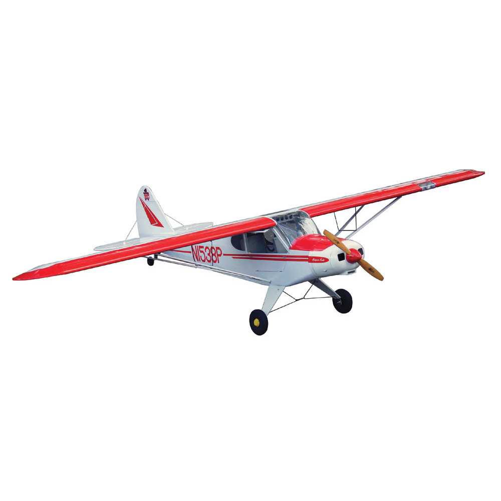 VQ Model Piper Super Cub US Versione Bianca Rossa ARF 1620mm VQA0831 VQ Model Piper Super Cub US Versione Bianca Rossa ARF 1620mm VQA0831