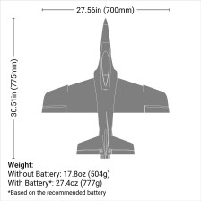 E-flite EFL-3134 Habu SS 50mm EDF Jet BNF Basic EAN 660132664114