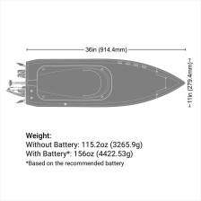 Pro Boat PRB-2171T2 Sonicwake 36" V3 8S RTR Rosso EAN 0605482068471