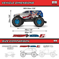 ARRMA Freedom Flyer 223S 2WD Brushless Monster Truck RTR ARA3530SFFT1