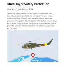 Flywing UH-1 Huey RTF Elicottero GPS 470 Quadripala FW-UH1-V4-GREEN-ACE