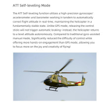 Flywing UH-1 Huey RTF Elicottero GPS 470 Quadripala FW-UH1-V4-GREEN-ACE