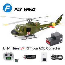 Flywing UH-1 Huey RTF Elicottero GPS 470 Quadripala FW-UH1-V4-GREEN-ACE