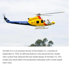 Flywing Bell 412 RTF Elicottero GPS Classe 470 Quadripala FW-BELL412-ACE