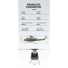 GOOSKY E2 GPS Elicottero 1:35 UH-1Y Marine One RTF Valigetta BAF050021-A