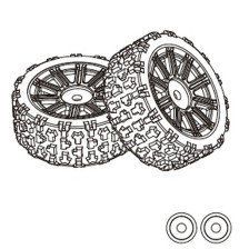MJX Hyper GO Gomme con Cerchi incollate HY1415B2 | Casa del Modellismo