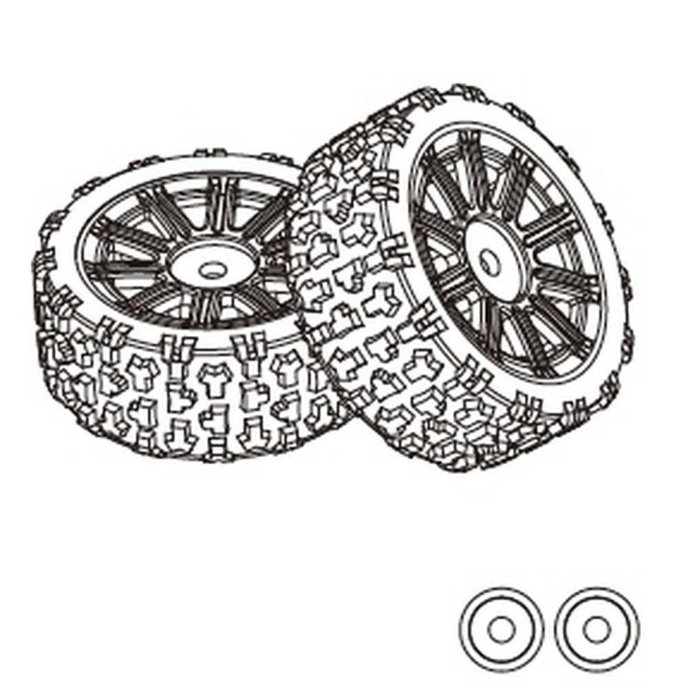 MJX Hyper GO Gomme con Cerchi incollate HY1415B2 | Casa del Modellismo