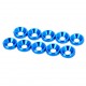 HobbyPro Rondelle coniche svasate M4 Alluminio Blu (art. HW4BU)