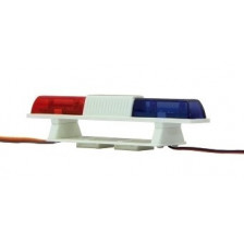 Lampeggiante doppio a led blu/rosso L 105mm H 22mm (art. 505507)