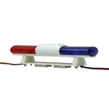 Lampeggiante doppio a led blu/rosso L 105mm H 22mm (art. 505502)